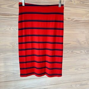 Michael Stars Red and Navy Skirt- Size S